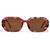 One Pc New Stylish Six Colors Square Shape Plastic Small Frame Polarized Uv Protection Sunglasses Multicolor
