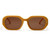 One Pc New Stylish Six Colors Square Shape Plastic Small Frame Polarized Uv Protection Sunglasses Khaki 