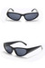 One Pc New Stylish Ten Colors Geometry Shape Plastic Small Frame Polarized Uv Protection Sunglasses Black