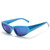 One Pc New Stylish Ten Colors Geometry Shape Plastic Small Frame Polarized Uv Protection Sunglasses Blue