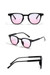 One Pc New Stylish Two Colors Round Shape Plastic Frame Gradient Color Polarized Uv Protection Sunglasses Black