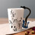 Novelty Guitar Ceramic Mug Blue Bass