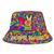 Hippie Peace Bus Multi Color Spiral Tie Dye Bucket Hat Hippie Day Gift Bucket Hat Style 2