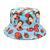 Strawberry Print Custom Face Photo Bucket Hat for Men, Boy, Husband, Summer Men Sun Hat Style 1