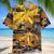 Blue Tropical Excavator Hawaiian Shirt for Mem, Husband, Excavator Summer Beach Shirt Style 4