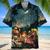 Camping Bigfoot Bear Sloth Flamingo Hawaiian Shirt, Summer Hawaii Shirt Gift For Campers Style 1