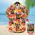 Custom Photo Pet Face Orange Tropical Hawaiian Shirt for Men, Women, Summer Beach Shirt Style 5