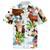 Hereford Cattle Hibiscus Pattern US Flag Hawaiian Shirt for Farmers Style 7