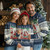 Christmas Santa Ugly Christmas Sweater Theres Some Hos In This House Funny Xmas Navy