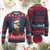 Patriotic Xmas Ugly Christmas Sweater Santa Bald Eagle Usa Flag Xmas Burgundy