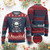 Xmas Viking Valhalla Ugly Christmas Sweater Deck The Halls With Skulls And Bodies Burgundy