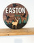 Personalized Woodland Nursery Round Wood Sign - Rustic Deer Decor For Baby Room, Farmhouse Style