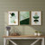 Geometric Green Gold Canvas Wall Art Set For Living Room Decor - Modern And Elegant Touch