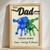 Personalized Hands Down Dad Wood Sign For Father's Day - Custom Handprints And Message Decor