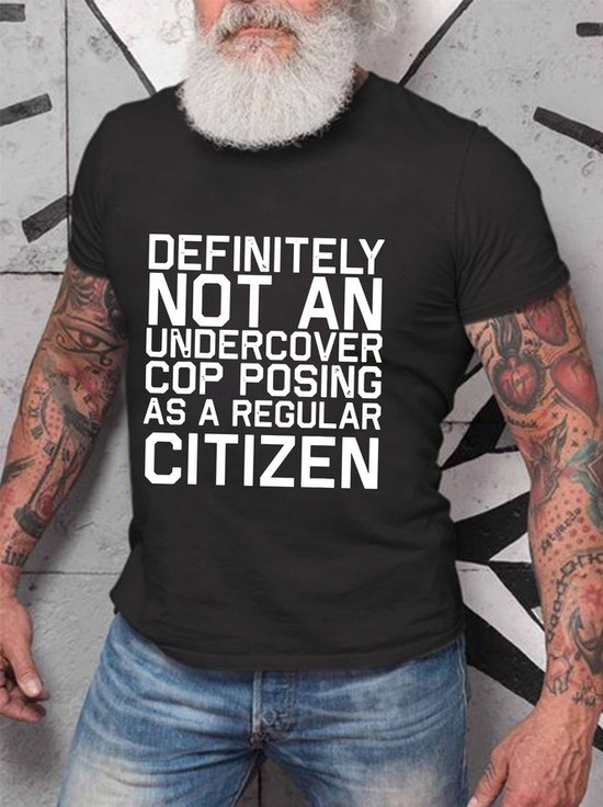 Cop Costume Shirt Definitely Not A Cop Funny Tshirt Cop Costume Shirt Definitely Not A Cop Funny Tshirt
