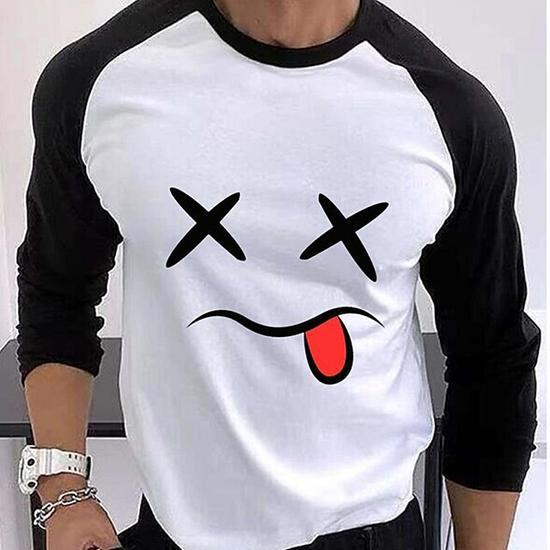 Mens Long Sleeves Fashion Round Neck T-Shirt Casual Shirt Tops Tee