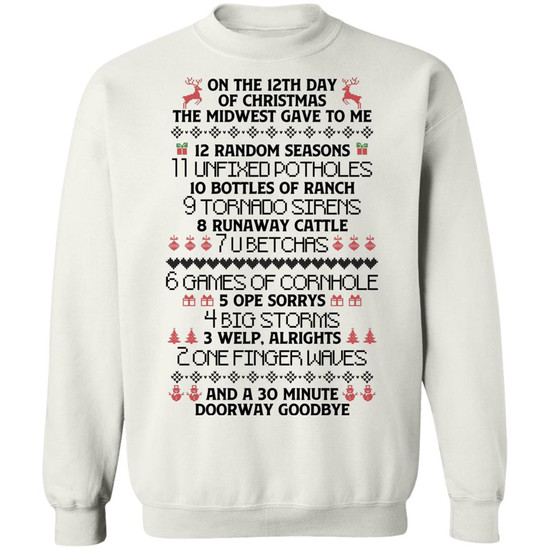 12 days of christmas ugly sweater best sale