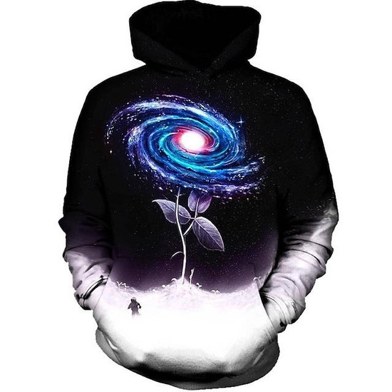 Men s Unisex Pullover Hoodie Sweatshirt Graphic Prints Galaxy Star Print Print Daily Sports 3d Print Designer Casual Hoodies Sweatshirts Black Seseable CA