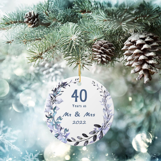 40th Wedding Anniversary Ornament Thegiftio UK