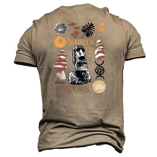 3D Tshirts For Men Vintage Casual T-shirt Street Fashion Men`s
