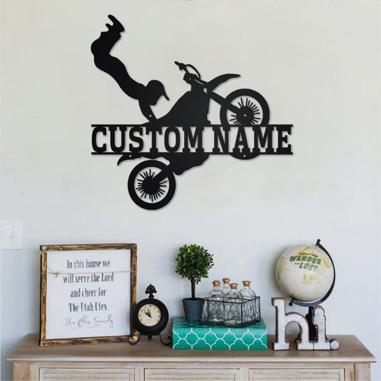 Custom Biker Metal Wall Art Thegiftio UK