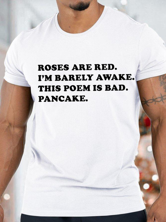 Roses Are Red Pancake Bad Poem Valentine's Graphic T-Shirt Roses Are Red Pancake Bad Poem Valentine's Graphic T-Shirt