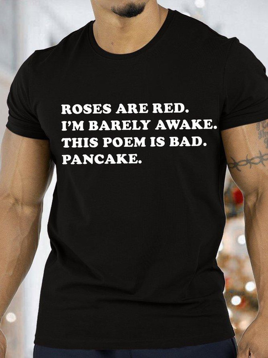 Roses Are Red Pancake Bad Poem Valentine's Graphic T-Shirt Roses Are Red Pancake Bad Poem Valentine's Graphic T-Shirt