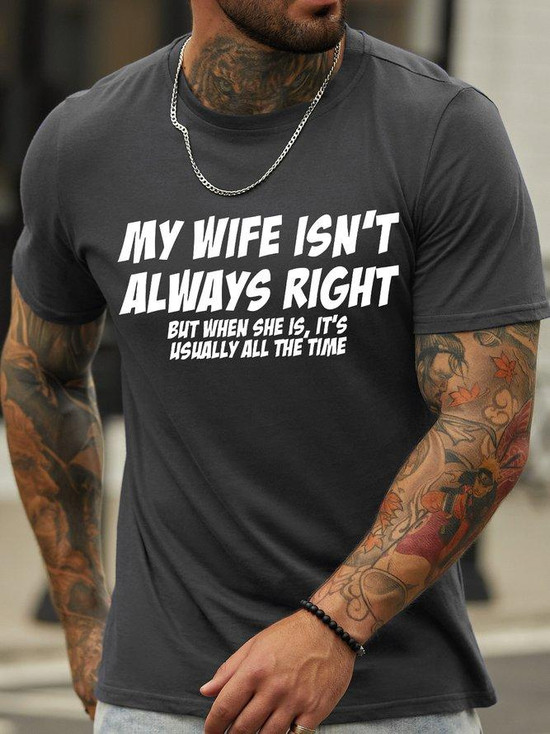 My Wife Isn't Always Right But When She Is It's All The Time T-Shirt My Wife Isn't Always Right But When She Is It's All The Time T-Shirt