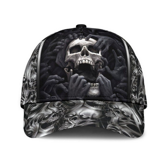 Skull with baseball cap online