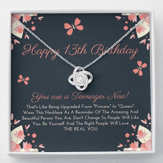 13th Birthday Necklace, Sterling Silver, Gift Boxed for Someone Special |  Jewels 4 Girls