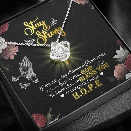 Stay Strong - Love Knot Necklace