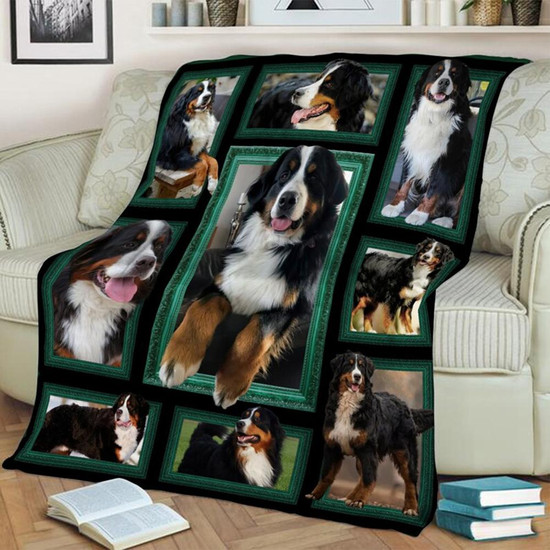 Bernese Mountain Dog Blanket Gift for Dog Lover Blanket Sherpa Fleece mink Blanket Adult Kid Blanket Gifts Her Him Mazezy CA