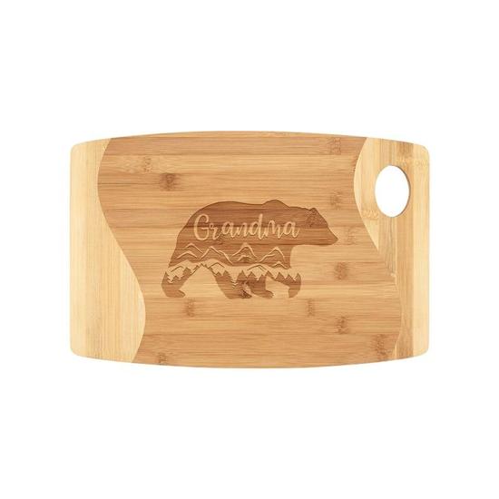 Grandma Bear Laser Etched Bamboo Cutting Board, RV gifts Camper decor, RV decor, Custom Camping Cutting Board, RV Kitchen, Nature Lover Gift