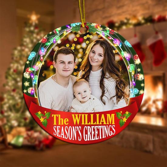 Personalized Christmas Is All About Family Ornament | Gift For Family | Custom Photo Ornament