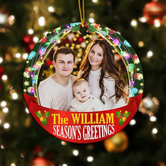 Personalized Christmas Is All About Family Ornament | Gift For Family | Custom Photo Ornament