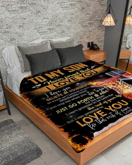 Personalized Message Gift To My Husband Blanket Fleece Throw Romantic Blankets For Couch Sofa Bed Warm Flannel Throws Women Men Gifts 50"x 60 Flannel Throw Blanket