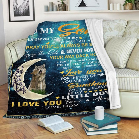 To My Son Love From Mom I Love You forever And Always Blanket, Fleece /Sherpa/ Mink Blankets, Christmas Gift For Son, For Boy