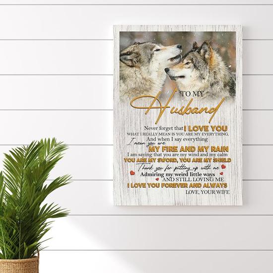 To My Husband I Love You Poster | Dog Couple Poster