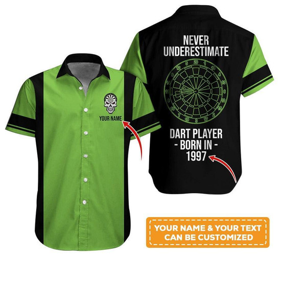 GIFORAL Custom Dartboard Hawaii Style Shirt For Darts Player