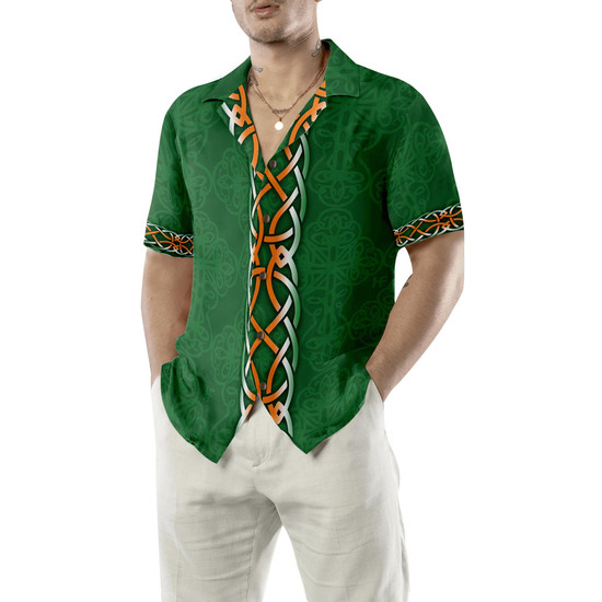 Firefighter Irish Braitre Thar Gach Ni Hawaiian Shirt, Green Cross Axes Irish Fire Dept, Colorful Summer Aloha Shirts Perfect Gift for Men Women