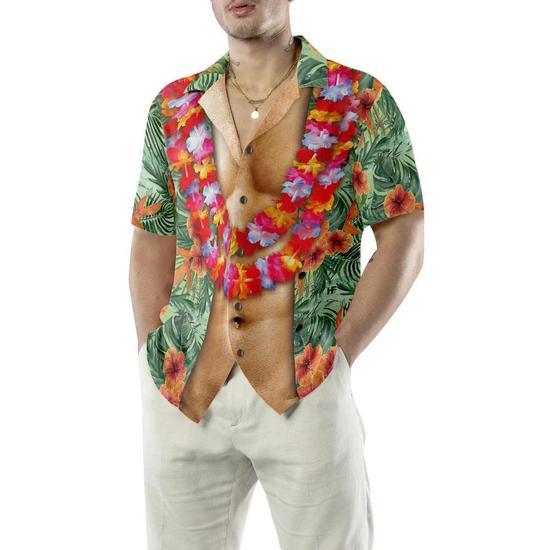 Funny Aloha Tropical Flower 's Hawaiian Shirt Costume