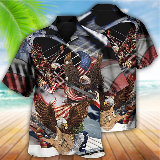 guitar dress shirts Mens Dress Shirt With Guitar Print