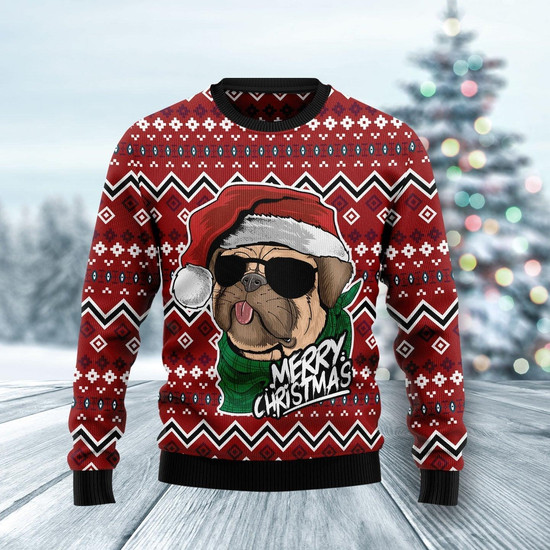 Pug holiday sweater best sale