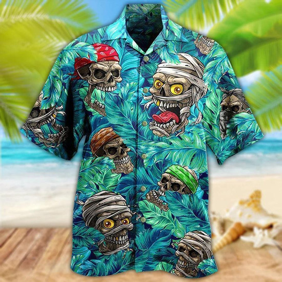 Women's Hawaiian Shirt - Tropical Floral Short Sleeve Beach Shirt