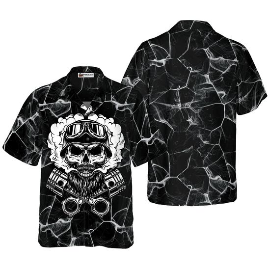 Skull Biker Motorcycle Hawaiian Shirt, Funny Fishing, Colorful Summer Aloha  Shirt For Men Women, Perfect Gift For Friend, Team, Motorcycle Lovers