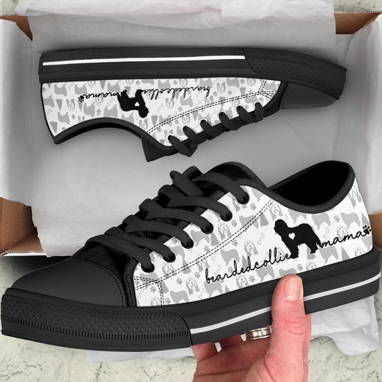 Bearded Collie Low Top Shoes Sneaker Monsterry UK