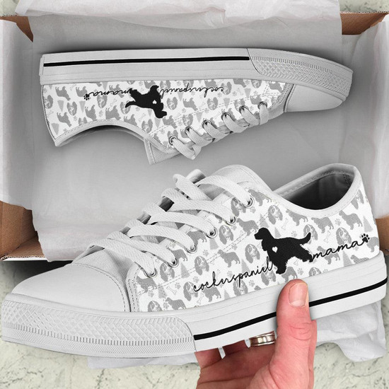 English Cocker Spaniel Low Top Shoes Sneaker Monsterry
