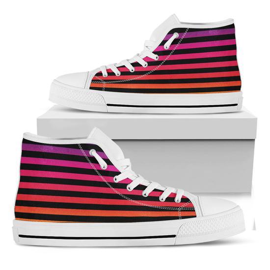 Rainbow outlets Striped Women's High-top Sneakers