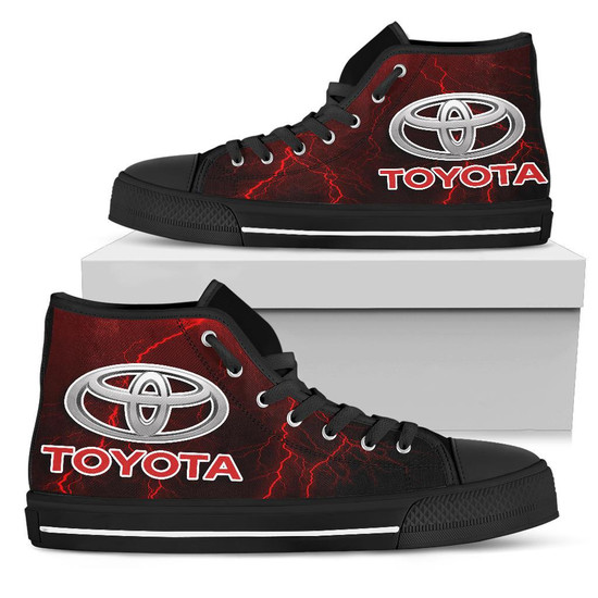リョウ Toyota Thunder High Top Shoes Red - Monsterry