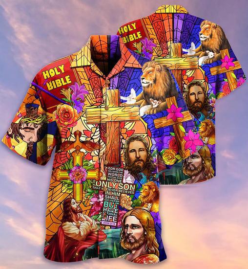 Jesus popular print button up/ blouse